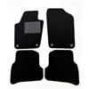 ASC Tappetini Auto Compatibili con Skoda Fabia III NJ3 2014-2021, Moquette, Bordo Nero Antiscivolo, Battitacco in Gomma