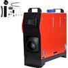 LZQ Riscaldamento diesel, 8 KW, riscaldamento diesel, 12 V, con telecomando, monitor LCD e silenziatore, per auto, camper, camper, camper, camper, rimorchi (rosso, tipo B)
