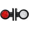 Formplas 2 luci posteriori a LED da 12 V, colore bianco, rosso, per camion, rimorchi, autobus, SUV, roulotte, autobus, furgoni.