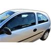 J&J AUTOMOTIVE Deflettori d'Aria per Opel Corsa C 3-Porte 2000-2006, Set da 2 Pezzi, Nero Fumé Oscurato Heko