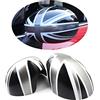 uvcany MINI R55-R61 Coperture per specchietti laterali per porta auto Mini Cooper One/S/JCW serie R R55 R56 R57 R58 R59 R60 R61(Union Jack grigio, Per specchio pieghevole manuale)