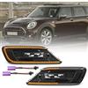 NSLUMO Indicatori laterali Indicatore luminoso a LED con ripetitore per 2016-2021 Mini Clubman F54 One Cooper S D SD ALL4 Steptronic JCW Indicatore di direzione a led ambra 2 pezzi Lente fumo