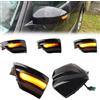 Fouedy 2 pezzi Indicatore di direzione Freccia Specchietto laterale LED Dinamico Specchietto Laterale Indicatore Per Ford S-Max 07-14 Ku-ga C394 08-12 C-Max 11-19