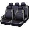 YETOX 9 Pezzi Auto Set Coprisedili per Citroen C3 aircross 2017-2022, Impermeabile Set Fodere Anteriori E Posteriori, Copri Sedili Auto,C/Grey