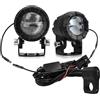 UPALDHOU Luci Ausiliarie per Moto, Faretti a LED per Moto con Kit di Cablaggio, Set di Aggiornamento Fari per Stagni da 2 Pacchi