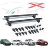 Rebeca Shop® Barre Da Tetto Portapacchi Universali Con Serratura Antifurto Nero Adatte Per Corsa C D E F SOLO 5 PORTE Con Tetto Liscio Senza Barre Longitudinali O Rails (130cm LS22)