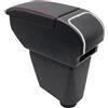 KAERGK Doppio Strato Bracciolo Box Per Renault Clio 4 Captur Clio 3 III IV Console Centrale Scatola di Immagazzinaggio con Portabicchieri Accessori Nero