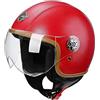 JianJud Vintage Casco Moto Aperto, Retrò Moto Elettrico Con Visiera Casco, Casco Motociclista Jet Vintage 3/4 Con Certificato ECE, Universale Uomo E Donna D,L=58-60CM