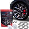 Rimblades Rimsavers Protezione Cerch in Lega argento - Per Cerchi Fino a 24" x 4 | Per Cerchi con Bordo Piatto | 3 Colori | Installazione Fare da sé | Accessorio Esterno per Auto