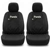 Auto Accessori Lupex Coprisedili Compatibili per Panda Terza serie (2012 al 2022), Set Sedili Anteriori in Tessuto, Protezione Sedili, Facili da Installare, Made in Italy (Nero)