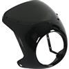 Gedourain Parabrezza per moto, cupolino 7 pollici ABS universale antietà antiusura per la maggior parte dei motocicli(Nero lucido)