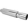 Zohisin Stainless Steel Pipe 2in Inlet 3.5in Outlet Round Single Chamber Muffler Universale per Auto