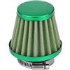 Bediffer Filtro dell'aria 38mm Kit di induzione della presa d'aria con pinza sul motore Filtro dell'aria ad alta portata per moto fuoristrada ATV Quad Dirt Pit Bike(verde),filtro,filtro dell'aria