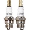TORCH 2pcs BM6F Candela d'accensione Sostituire per DJ8J DJ7J 847 850, per BM6F, 794-00050, 794-00055A, per HS8E, WAK145T3, per T20M-U, per MEGA-FIRE SE-J8D, per CS44TA CS45T, OEM