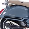 Generico Kit 2 adesivi fasce bande decal compatibili con PIAGGIO VESPA GTV 300 GTS 300 GTV250 GTV125 scegli colore Cod.1997 (070 Nero)