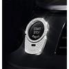 YUWATON Auto Interior Bling Accessori per BMW Serie 1/5/7 Serie 6 GT X3 X4 2018 2019 Bling Accessori Accessori Accensione Pulsante di Avvio 3D Strass Decal Cover (argento)