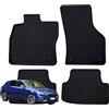 W-Parts TAPPETI - TAPPETINI IN GOMMA 3D TPE NERI PER SEAT LEON 3+5 porte DAL 2012 > 2021