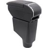 YJYWZH Scatola Bracciolo Per Toyota Yaris Hybrid 2015-2021 Scatola di immagazzinaggio centrale Console centrali con portabicchieri Bracciolo Doppio strato Accessori Nero (nero con tratto rosso)