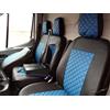 Texmar Coprisedile blu in ecopelle per Ford Transit Custom (2015+), cabina piccola, LHD, 2+1, anteriore, su misura