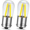 Ruiandsion BA15S 1156 LED Lampadine 6V AC/DC Bianco, 1141 1003 LED Filamento Singolo Contatto Luci Retromarcia Indicatori per Auto Moto (Confezione da 2)