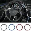 Hiseanllo, set coprivolante in fibra di carbonio, 3 pezzi, antiscivolo, resistente ai graffi, vestibilità universale per volanti da 35,6 cm a 40,6 cm, accessorio per auto, SUV, camion, nero
