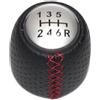 XVGUOYAN Pomello Cambio Per ALFA Per ROMEO 147 Per SPIDER 2005 2006 2007 2008-2011 5/6 Velocità In Pelle Auto Gear Shift Konb Ghetta Cambio Pomello Leva Pomello Cambio(C)