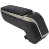rati Armster Bracciolo specifico Bracciolo Nero/Grigio per Fiat 500 (2016-), con vano portaoggetti e Pieghevole