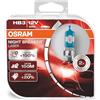 OSRAM NIGHT BREAKER LASER HB3, +150% di luce in , lampada alogena per fari, 9005NL-HCB, 12V, scatola doppia (2 lampade)
