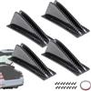 Generic Spoiler posteriore per paraurti posteriore, per squalo auto, diffusore posteriore, protezione labbra, spoiler triangolare, splitter universale Fit Car Aerodynamic Body Kit per paraurti posteriore