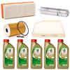 Cormar KIT TAGLIANDO COMPLETO FILTRI + OLIO CASTROL 5W30 COMPATIBILE CON AUDI A4 B8 2.0 TDI 105KW 143CV MOT CAGA