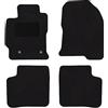 J&J AUTOMOTIVE Tappetini in Tessuto per Toyota Prius 2004-2009, Set da 4 Pezzi Anteriori e Posteriori, di Velluto su Misura, Antiscivolo, Colore Nero