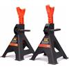 Sellnet 2 cavalletti di sostegno 3T, 295 - 425 mm, con fusibile rinforzato, supporto per cric a scelta, per auto, camper, SN2432