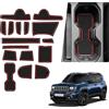 BIBIBO Tappetini in gomma antiscivolo compatibili con Jeep Renegade Facelift 2019 - 2025, tappetini in gomma per auto, tappetini antiscivolo (rosso)