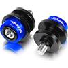XLYJ Per Aprilia RS125 RS 125 2002 2003 2004 2005 2006 2007 2008 2009 2010 Accessori Moto Forcellone Bobine Stand Slider Viti Protezione Anticaduta (Colore : Blu)