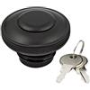 Shop Bikers Tappo Serbatoio Benzina Nero Opaco Con Chiave, Ventilato - Compatibile Con Compatibile Con Harley Davidson 96-18 - Alta Qualità