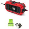 CLICK&GO Caricabatterie intelligente 12V 2A per Moto Scooter adatto a batteria da 4Ah a 30Ah COMPATIBILE CON YAMAHA TDM 850 Mantenitore di Carica Batteria al Piombo dotato di un display LED