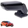 RATI ARMSTER S Bracciolo centrale adatto per RENAULT CLIO 2019-2025 [nero,pelle vegana]