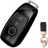 NEUHOO Accessori Auto Compatibile con Mercedes GLA H247 2019-2024 2025 Custodia Chiave e Portachiavi Custodia Chiave in Silicone Cover (Nero)