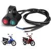 HERCHR Interruttore Manubrio Moto, Faro Moto Universale Fari Fendinebbia Clacson Interruttore a Pulsante Doppio Controllo per Scooter ATV Manubrio da 22 Mm 7/8 Pollici(D)