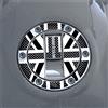 BLACK DOVES GRAPHICS Protezione Adesivo Resinato Tappo Serbatoio Compatibile con moto Triumph fino al 2016 (Nero-Bianco)