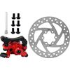 Kuuleyn Kit Disco Freno, Disco Freno Scooter Elettrico, Kit Pinza Disco Freno da 140 Mm Resistenza all'Usura in Lega di Alluminio a 6 Fori per Scooter Elettrico