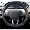 ZCera Copri Volante per Auto Per Peugeot 208 2012~2018 Per Peugeot 308 2014~2021 2008 2013~2018 Coprivolante Per Auto In Fibra Di Carbonio E Pelle Copri Volante(Blue)