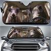 452 Copertura Parabrezza Auto Famiglia di Cinghiali Divertenti con Guida A Sinistra Parasole Auto Parabrezza Pieghevole Copri Vetro Auto Universale per Auto Camion Auto
