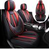 Generic Copri Sedili Per Auto Universale Per Alfa Romeo 147 156 159 166 Giulia Giulietta Mito Stelvio, C, Impermeabile, Confortevole, Traspirante,Schiuma di Resilienza,Semplicità(Black-red)