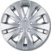 Kuglo Copricerchi 15 pollici - Set da 4 copricerchi argento da 13-16 pollici - Copri cerchi pollici auto Stormer per quasi tutti i cerchioni in acciaio - Nero o argento - Copri cerchioni