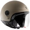 Tucano Urbano El'Jettin 6.0 Demi Jet Unisex Casco in Policarbonato - Moto e Scooter Small Fit, Calotta XS-M ed L-XXL, Estate Inverno, Omologato ECE 22.06 - Sabbia Opaco Tg. L