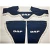 VNVIS Tende decorative in peluche blu con nappe bianche per camion DAF