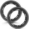 Generico Coppia 2 Cerchi Ruota Tubeless Neri 3.00.10 3.50.10 Compatibili con Vespa 50 Special PX PK 125 150 200 10 Pollici Completi di dadi, grower e valvola
