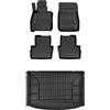 MOTOS Set di tappetini in gomma e tappetini per il bagagliaio per Mazda CX-3 2014-2021 Migliorare il comfort di viaggio con tappetino antiscivolo auto 3D- tappetini per tutte le stagioni auto, protezi