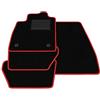 Generico Tappetini compatibili con Ford Fiesta 2013-2017, Bordo Rosso, Kit tappetini Auto Personalizzati, Set tappeti in Velluto, Tappeto Auto